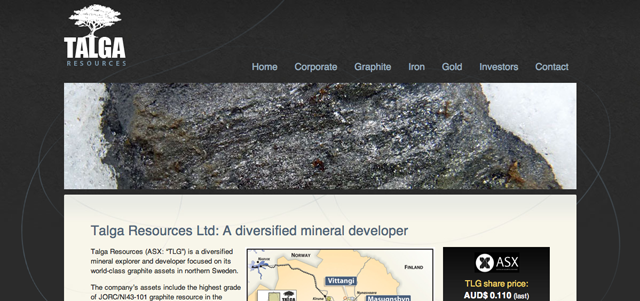 talga resources screenshot