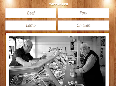 perth's best butcher - screenshot of terranova home page